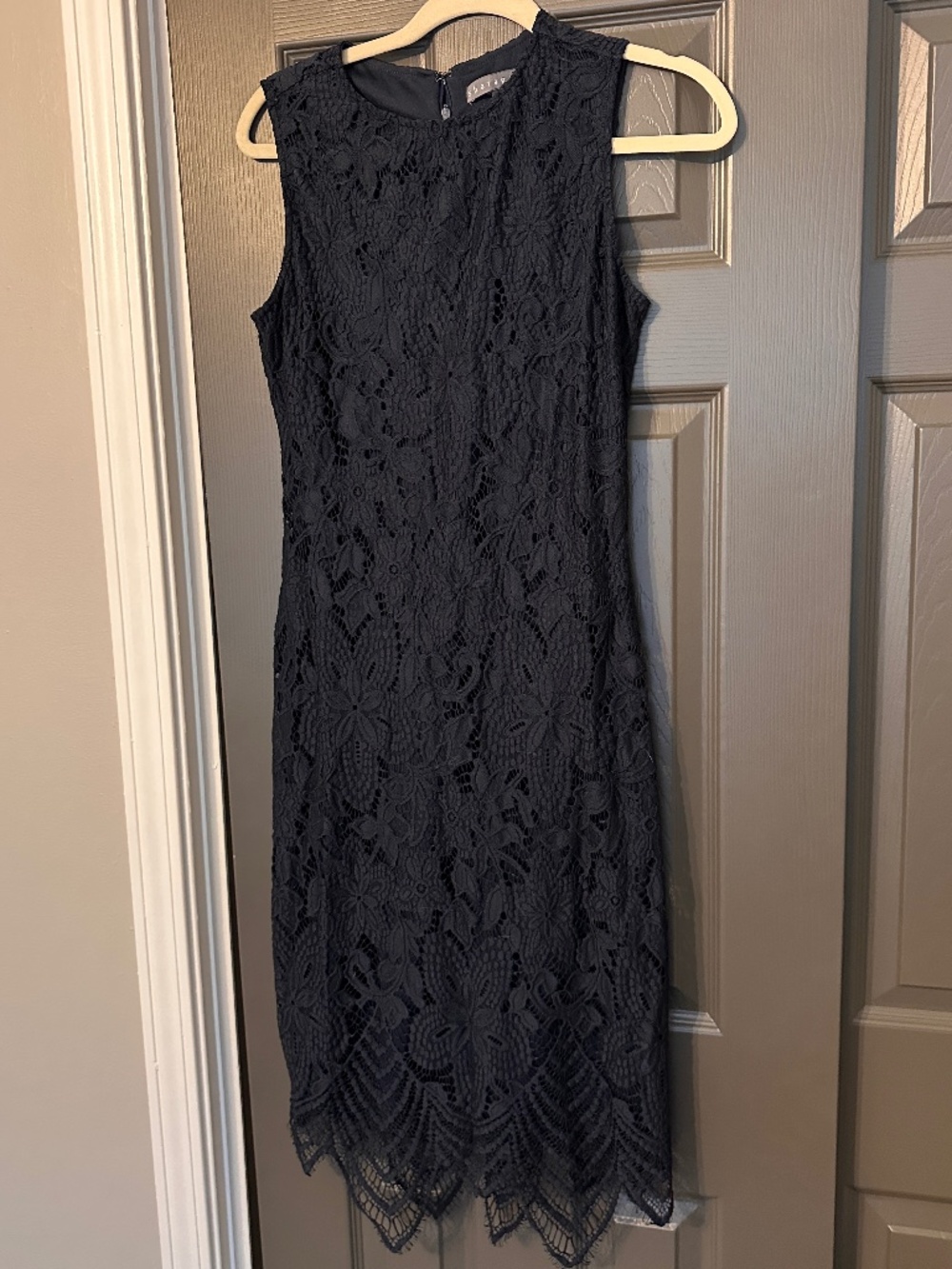 Lace Navy Cocktail Dress - Size 6